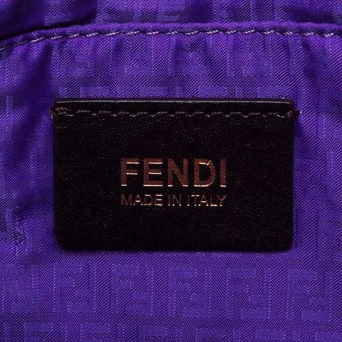 Fendi Zucca PVC链链迷你小袋手提包棕色WS11157