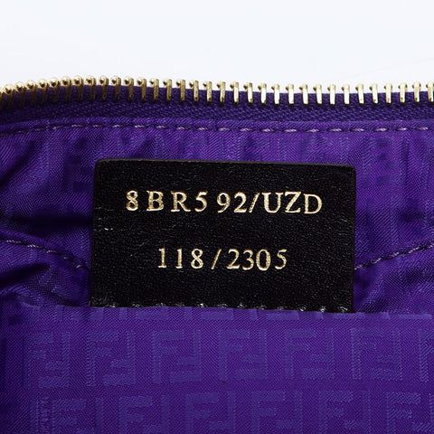 Fendi Zucca PVC链链迷你小袋手提包棕色WS11157