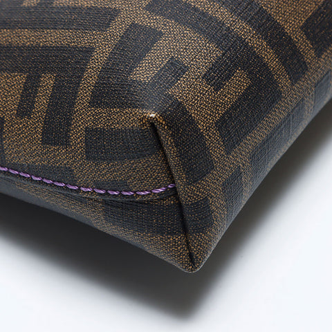 Fendi Zucca PVC链链迷你小袋手提包棕色WS11157