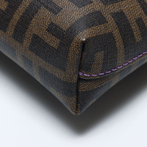 Fendi Zucca PVC链链迷你小袋手提包棕色WS11157