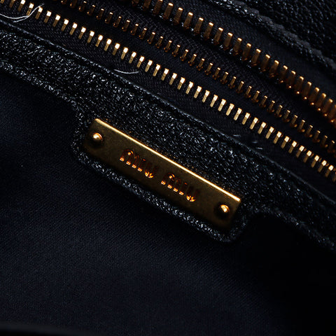 miu miu miu madras fiocco Ribbon 2way顶部手柄手提包黑色WS11160