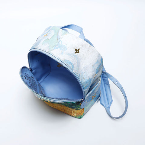 louis vuitton backpack blue zipper Louis Vuitton LOUIS VUITTON 2017 Jeff Coons Bang Van Gogh Palm Springs – NUIR VINTAGE