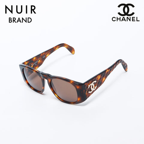 Chanel Coco Mark Matelasse Sunglasses Brown WS11163