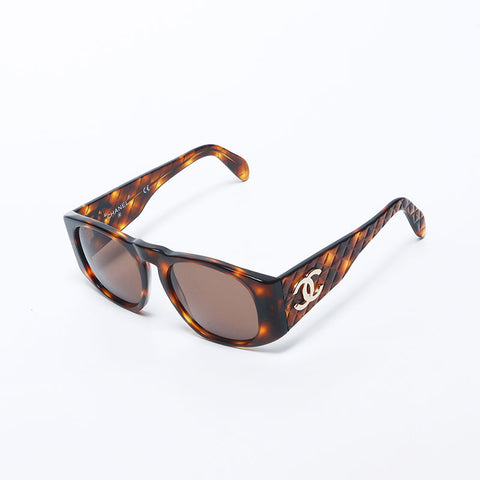 Chanel Coco Mark Matelasse Sunglasses Brown WS11163