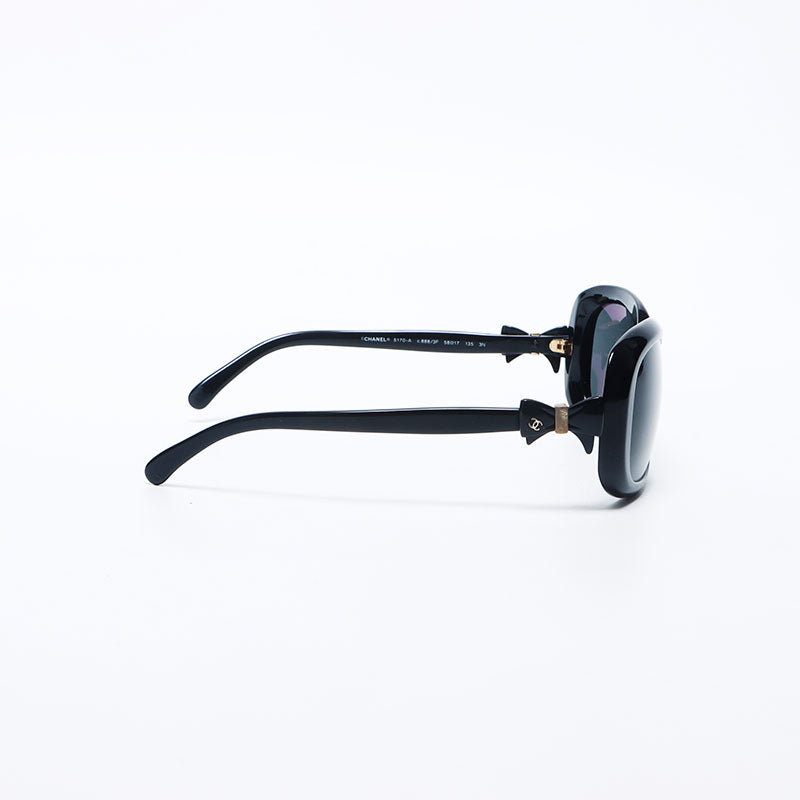 Chanel Coco Mark Ribbon Sunglasses Black WS11164 – NUIR VINTAGE
