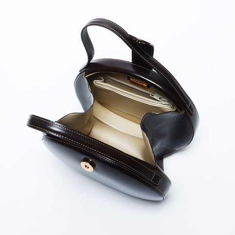 Loewe Anagram圆形皮革手提包棕色WS11168