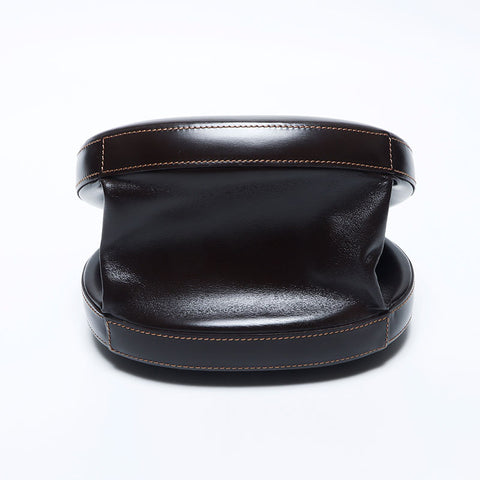 Loewe Anagram圆形皮革手提包棕色WS11168