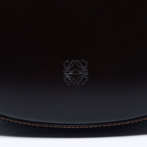 Loewe Anagram圆形皮革手提包棕色WS11168