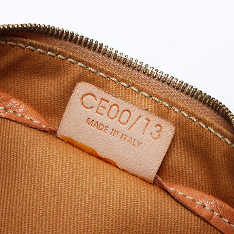 CELINE Macadam PVC Accessory Pouch Shoulder Bag Beige WS11172