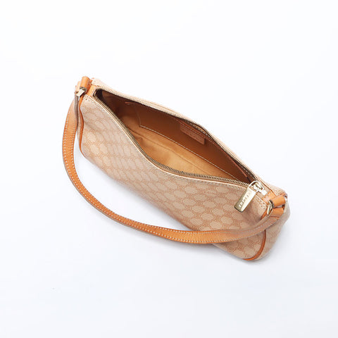 CELINE Macadam PVC Accessory Pouch Shoulder Bag Beige WS11172