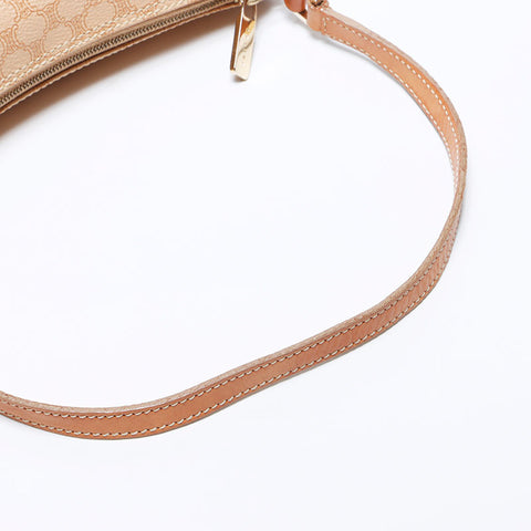 CELINE Macadam PVC Accessory Pouch Shoulder Bag Beige WS11172