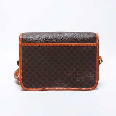 CELINE Macadam PVC Shoulder Bag Brown WS11173