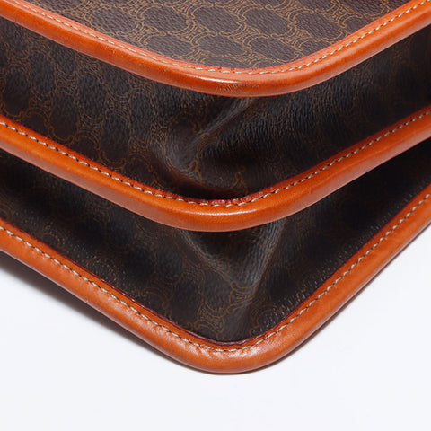 CELINE Macadam PVC Shoulder Bag Brown WS11173