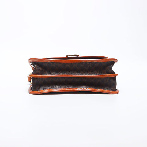 CELINE Macadam PVC Shoulder Bag Brown WS11173
