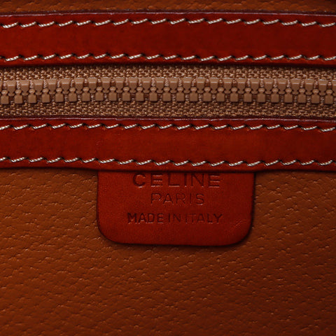 CELINE Macadam PVC Handbag Brown WS11174