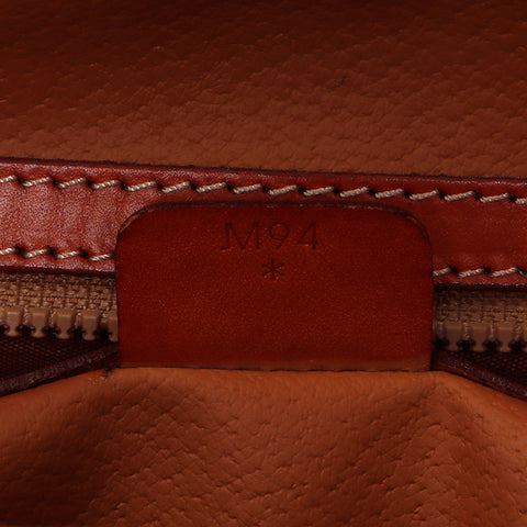 CELINE Macadam PVC Handbag Brown WS11174