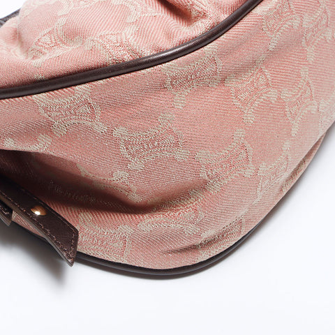 CELINE Macadam Canvas Trinoff Shoulder Bag Pink WS11175