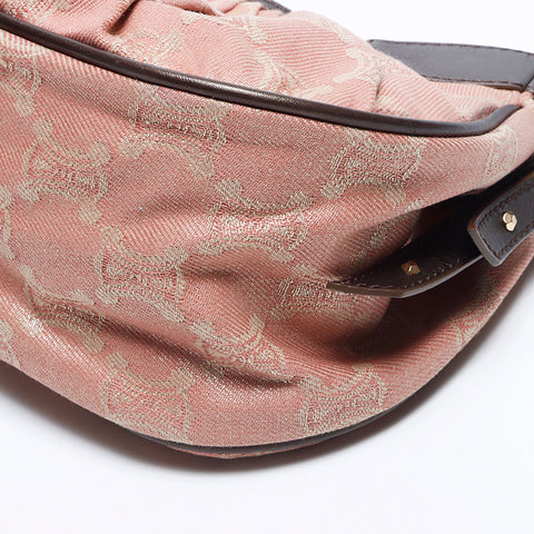 CELINE Macadam Canvas Trinoff Shoulder Bag Pink WS11175