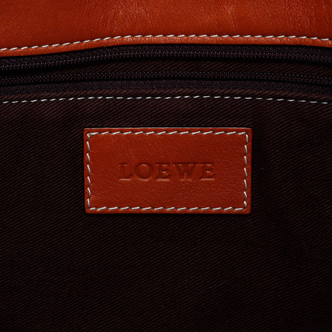 Loewe Anagram皮革侧口袋手提袋棕色WS11177