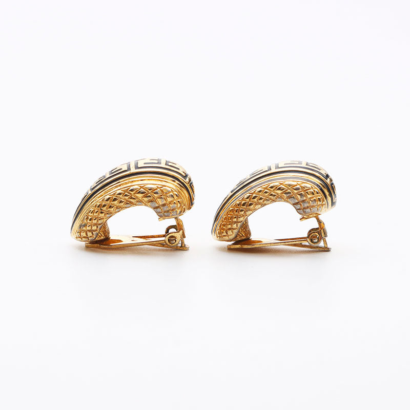 Fendi FF徽标复古金耳环WS11183 – NUIR VINTAGE