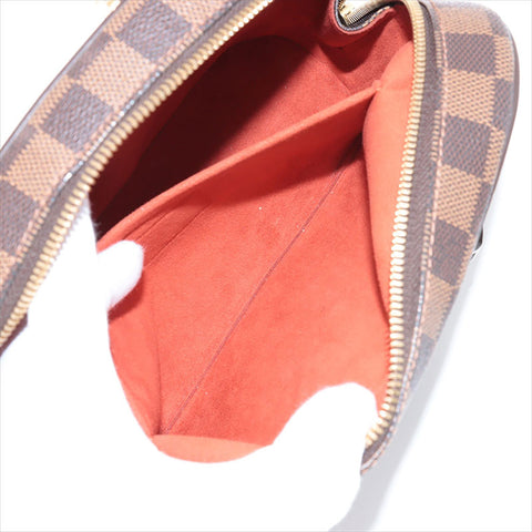 Louis Vuitton LOUIS VUITTON 2004 Seria Mini Damier Handbag Brown WS11185