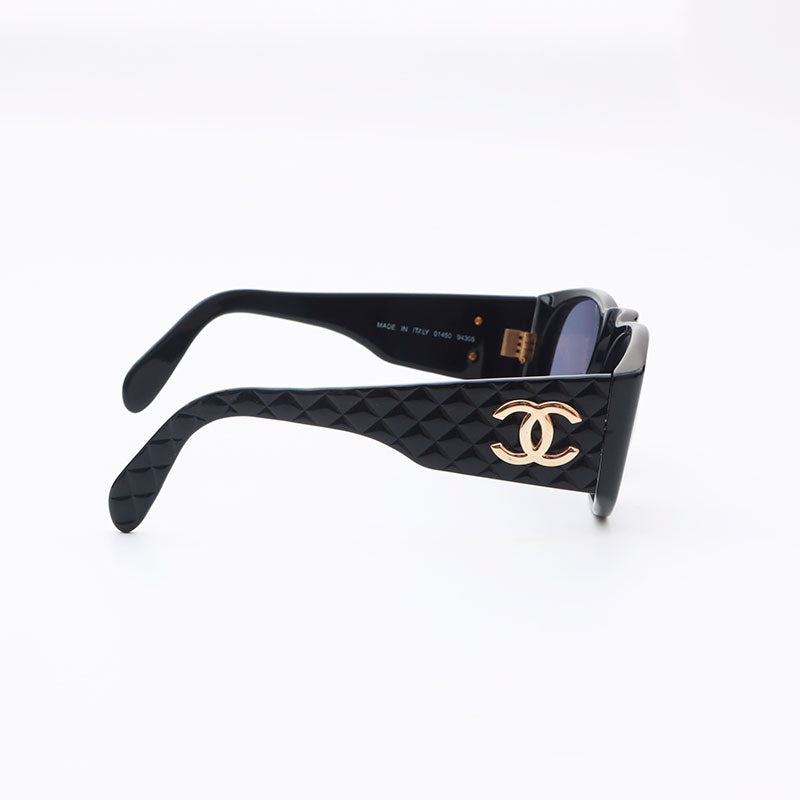 Chanel CHANEL Matelasse Coco Mark Sunglasses Black WS11189 – NUIR