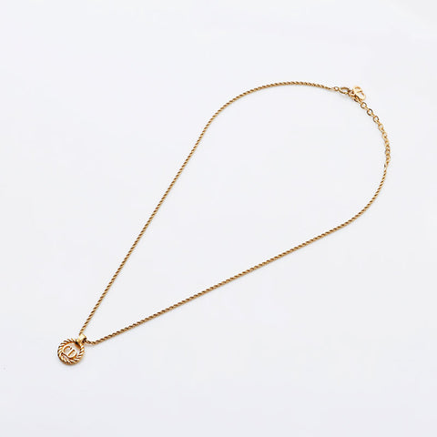 Christian Dior Logo Round Collier Gold WS11196