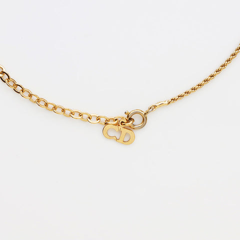 Christian Dior Logo Round Collier Gold WS11196