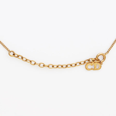 Christian Dior CD logo Necklace gold WS11202