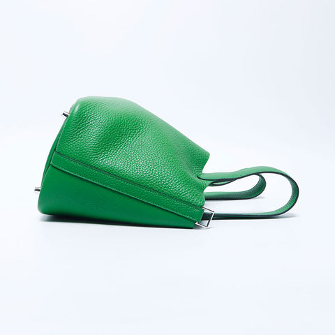 HERMES W Stamp Picotin Taurillon Clemence SilverMetal 2024 Handbag green WS11207