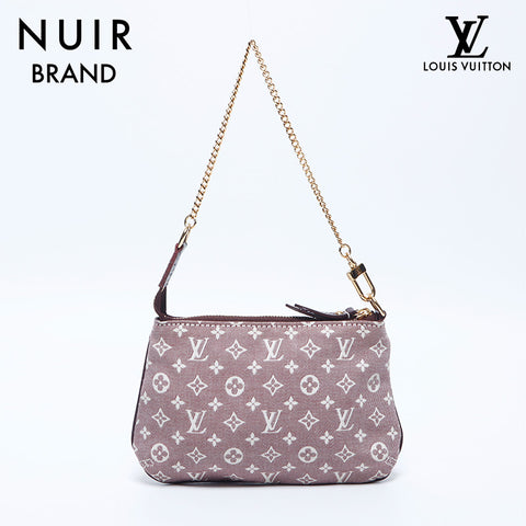 ルイ・ヴィトン LOUIS VUITTON 2010 キャンバス モノグラム ミニ ポシェットアクセソワール セピア ショルダーバッグ ピンク WS11209