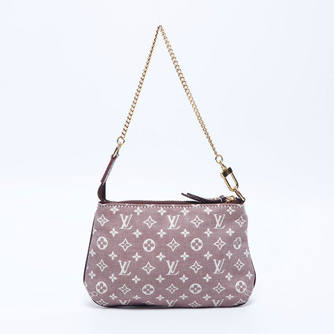 ルイ・ヴィトン LOUIS VUITTON 2010 キャンバス モノグラム ミニ ポシェットアクセソワール セピア ショルダーバッグ ピンク WS11209