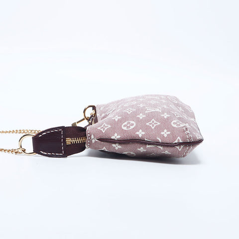 ルイ・ヴィトン LOUIS VUITTON 2010 キャンバス モノグラム ミニ ポシェットアクセソワール セピア ショルダーバッグ ピンク WS11209