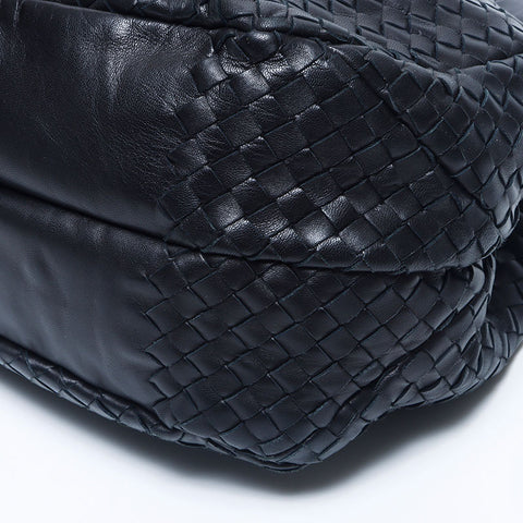 ボッテガヴェネタ BOTTEGAVENETA イントレチャート レザー ショルダーバッグ ブラック WS11210