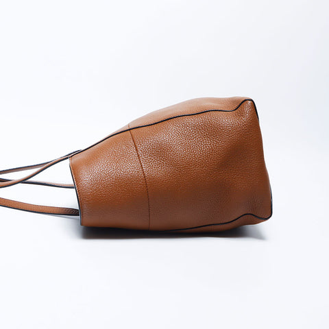 Prada Vittero Phoenix银色配件皮革手提袋棕色WS11211