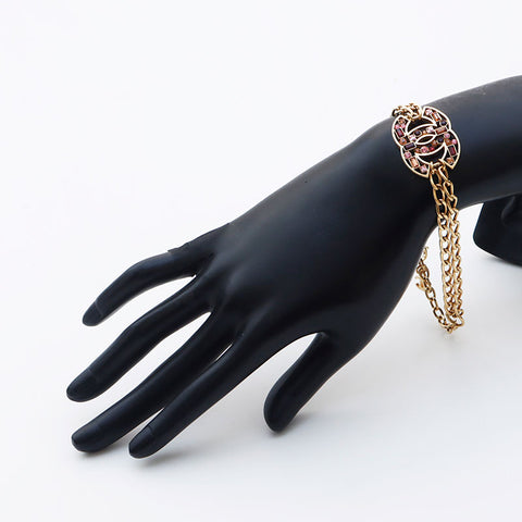 CHANEL COCO Mark Rhinestone 03A 2003 bracelet gold WS11224