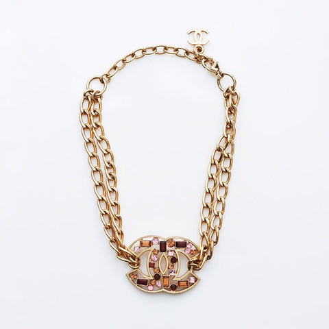 CHANEL COCO Mark Rhinestone 03A 2003 bracelet gold WS11224