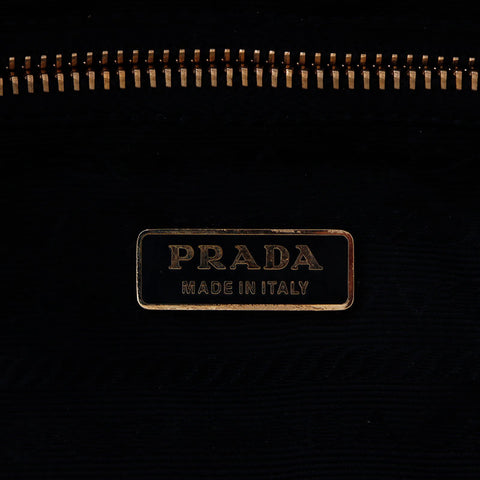 Prada Punged Leather饰钉手提包黑色WS11227
