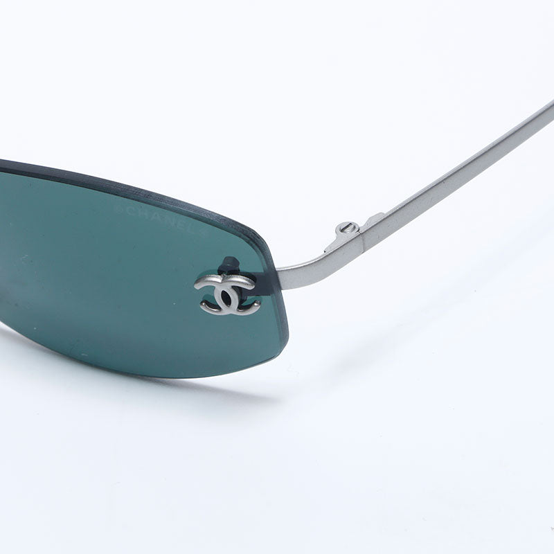 Chanel CHANEL Rimless Coco Mark Sunglasses Black WS11229