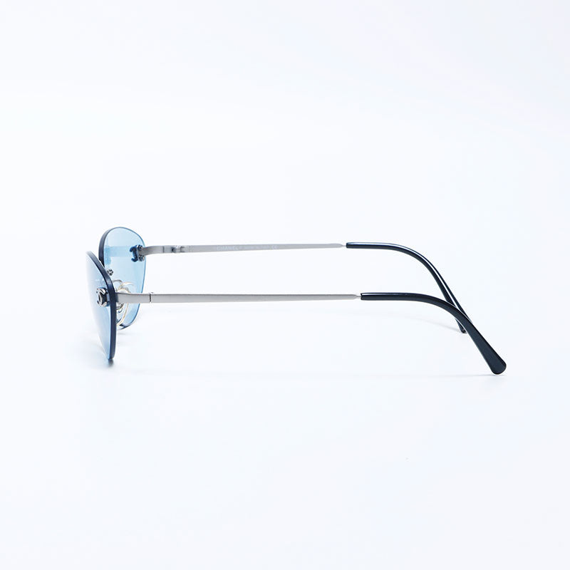 Chanel CHANEL Rimless Coco Mark Sunglasses Blue WS11231 – NUIR VINTAGE