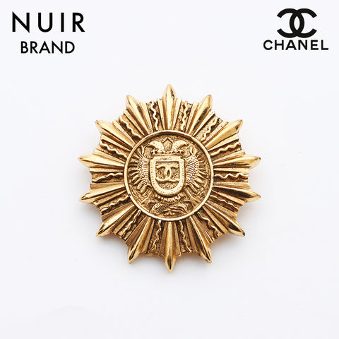 Chanel Coco Mark Brooch Gold WS11236