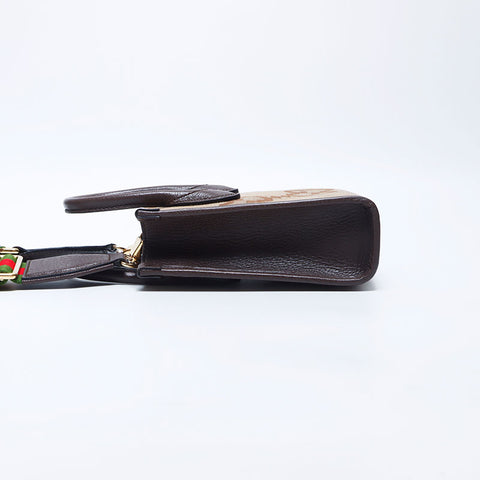 Gucci Jumbo GG帆布迷你手提袋肩袋棕色WS11239