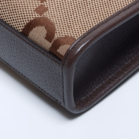 Gucci Jumbo GG帆布迷你手提袋肩袋棕色WS11239