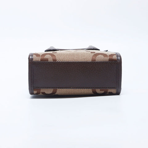 Gucci Jumbo GG帆布迷你手提袋肩袋棕色WS11239