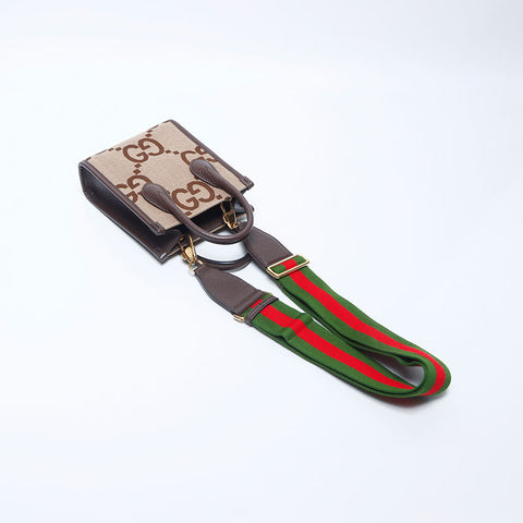 Gucci Jumbo GG帆布迷你手提袋肩袋棕色WS11239