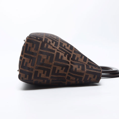 Fendi Zucca银硬件手提包棕色WS11250