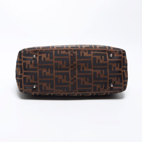 Fendi Zucca银硬件手提包棕色WS11250