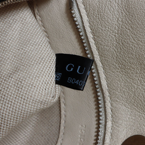 GUCCI 小号金发手提包皮革链条手提包白色 WS11252