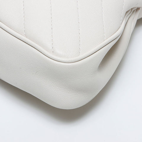 GUCCI Small Blondie Tote in Leather Chain Handbag white WS11252