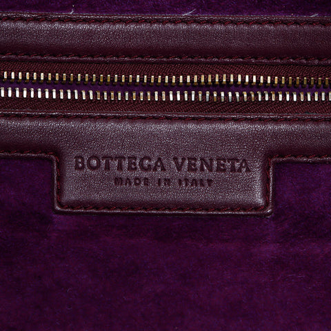 ボッテガヴェネタ BOTTEGAVENETA イントレチャート レザー ショルダーバッグ バーガンディー WS11254